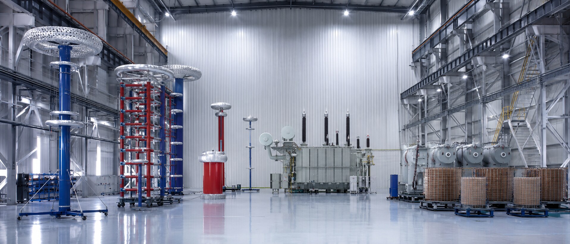 500 kV high-voltage test hall used to type-test transformers